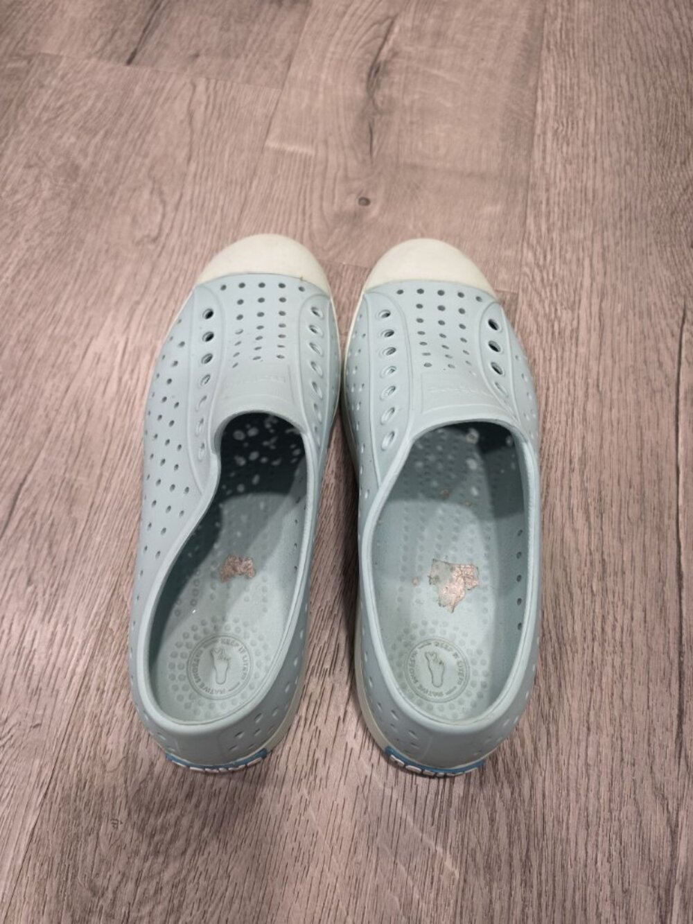 Native Jefferson Slip-On Shoes Light Blue Rubber Size W10 M8 - Picture 7 of 8